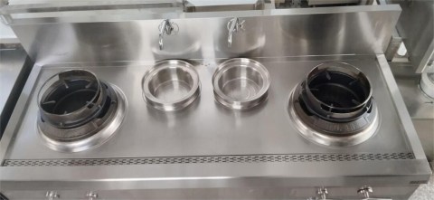 Εστία Αερίου Wok Επιδαπέδιο 200x80x110Cm Με 2 Καυστήρες Μεταχειρισμένo